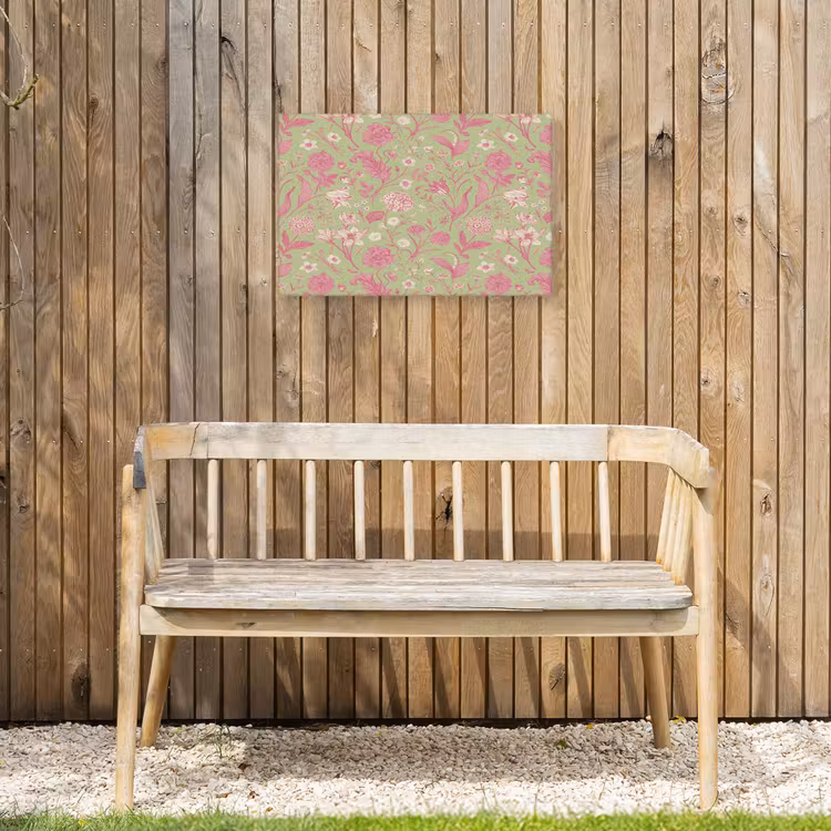 Classic - Pink - Mint Tuinposter op houten frame 2 cm dik klein 845 -sfeer4