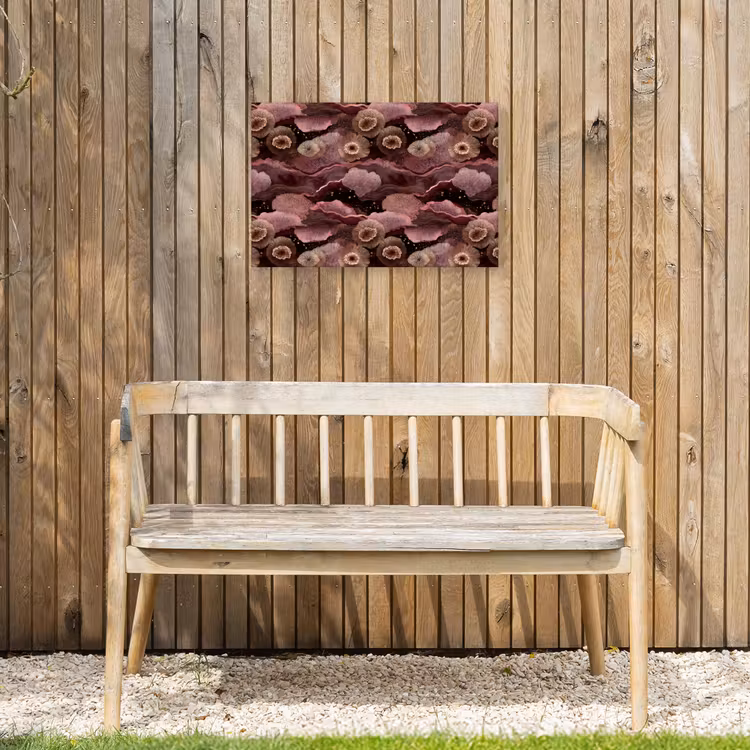 Koraal - Organisch - Roze Tuinposter op houten frame 2 cm dik klein 845 -sfeer4
