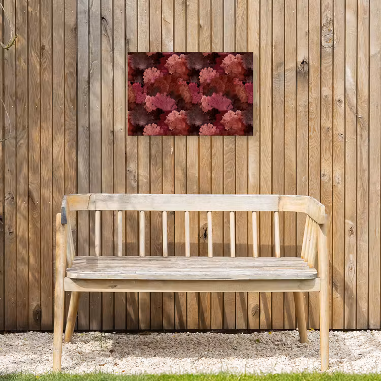 Koraal - Textuur - Kleurrijk Tuinposter op houten frame 2 cm dik klein 845 -sfeer4