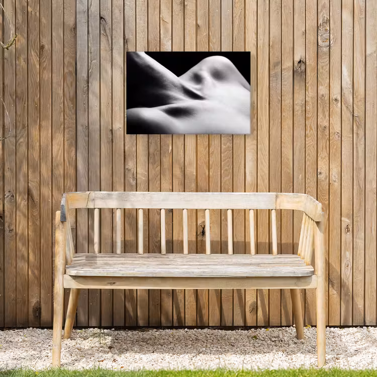Lichaam - Vormen - Abstract - Zwart - Wit - Sensueel Tuinposter op houten frame 2 cm dik klein -sfeer4