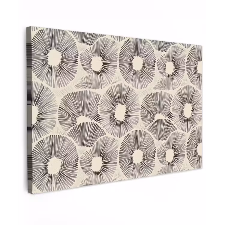 Cirkels - Patroon - Zwart Tuinposter op houten frame 2 cm dik klein 845 -3d