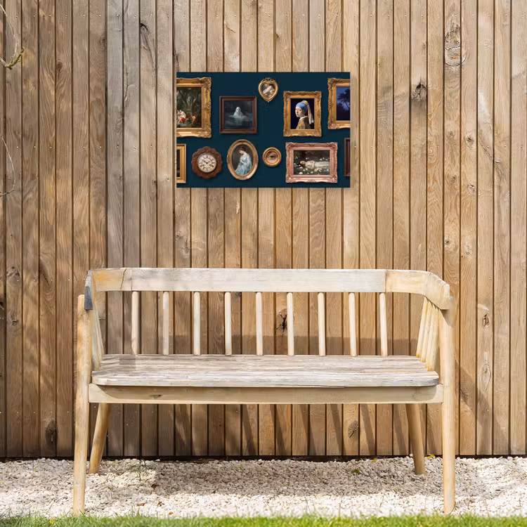 Kunst - Schilderijen - Decoratie - Klassiek - Groen Tuinposter op houten frame 2 cm dik klein -sfeer4