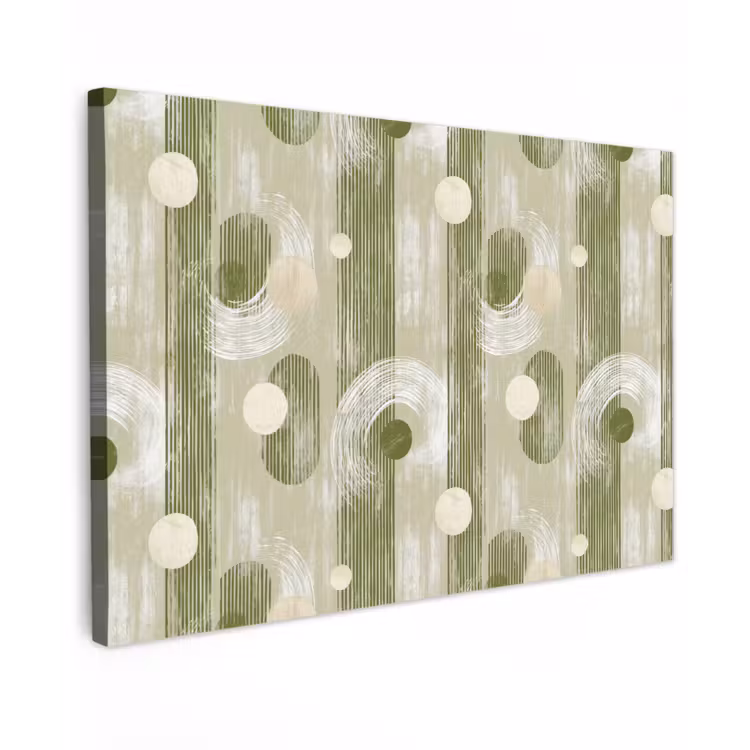 Artistiek - Modern - Groen Tuinposter op houten frame 2 cm dik klein 845 -3d