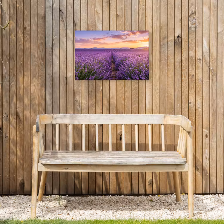 Lavendel - Veld - Natuur - Paars Tuinposter op houten frame 2 cm dik klein -sfeer4