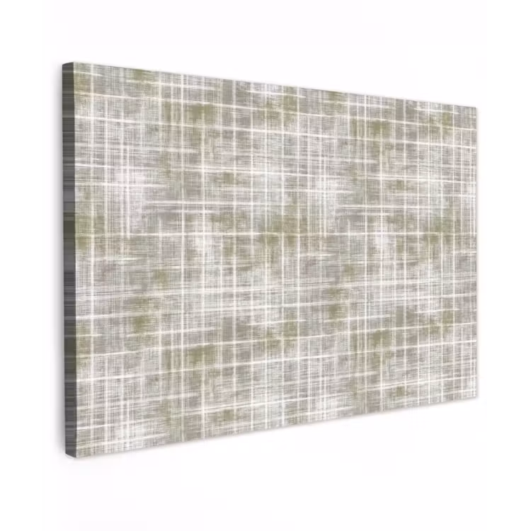 Linnen - Patroon - Groen Tuinposter op houten frame 2 cm dik klein 845 -3d