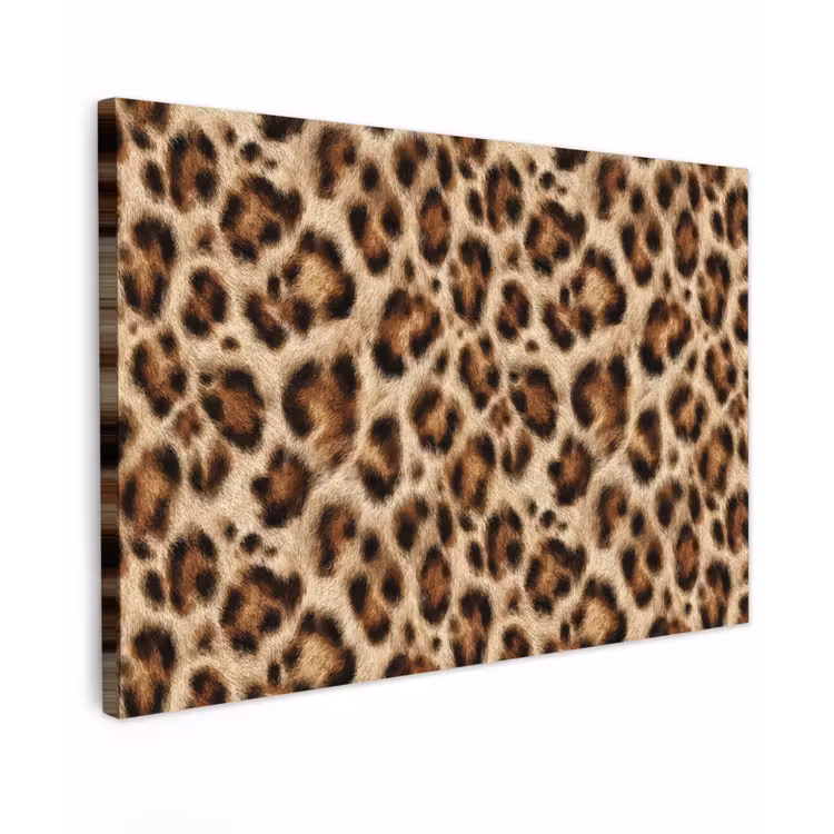 Luipaard - Bruin - Vacht Tuinposter op houten frame 2 cm dik klein 845 -3d