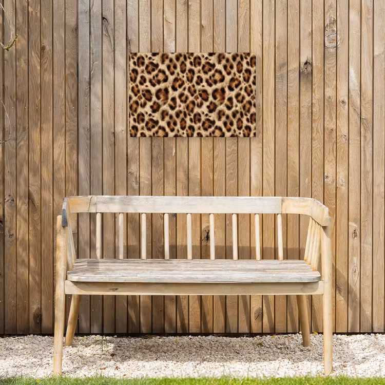 Luipaard - Bruin - Vacht Tuinposter op houten frame 2 cm dik klein 845 -sfeer4