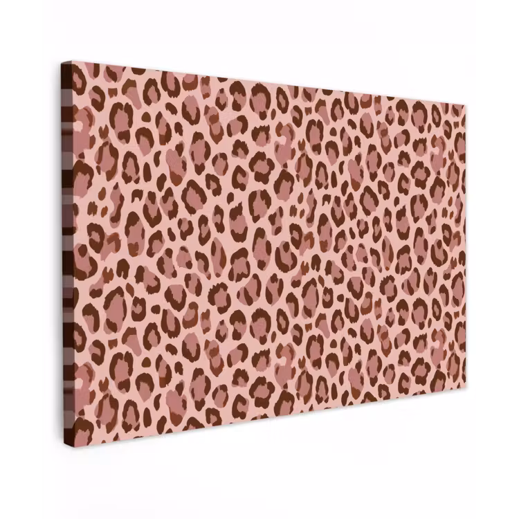 Luipaard - Patroon - Roze Tuinposter op houten frame 2 cm dik klein 845 -3d