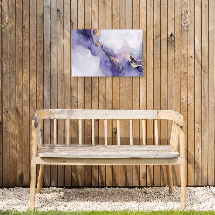 Paars - Modern - Marmer - Abstract Tuinposter op houten frame 2 cm dik klein -sfeer4
