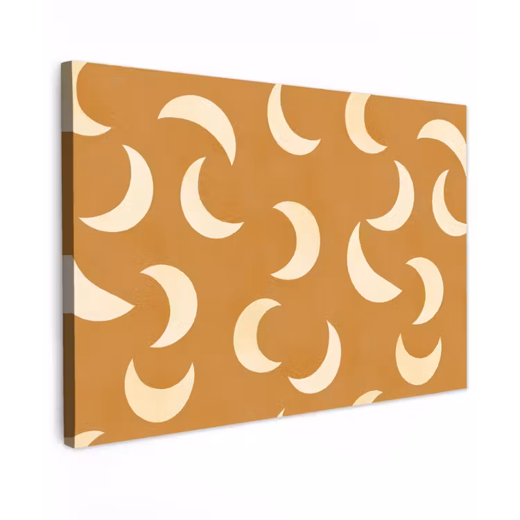 Manen - Patroon - Oker Tuinposter op houten frame 2 cm dik klein 845 -3d