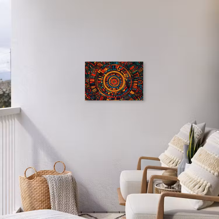 Mandala - Cirkels - Patronen Tuinposter op houten frame 2 cm dik klein -sfeer1