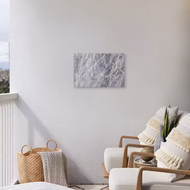 Marmer - Ader - Patroon - Abstract - Grijs Tuinposter op houten frame 2 cm dik klein -sfeer1