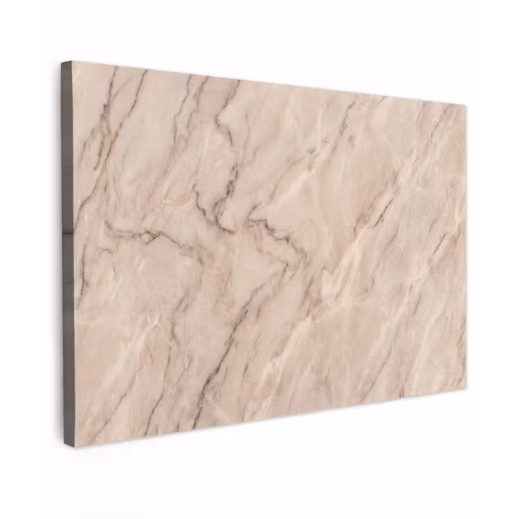 Marmer - Patroon - Abstract - Modern - Beige Tuinposter op houten frame 2 cm dik klein -3d