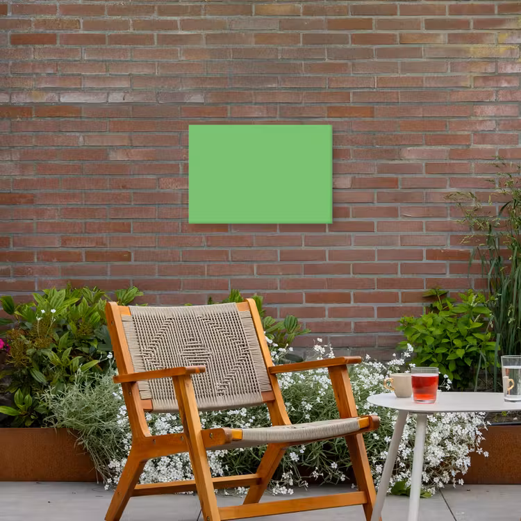 Meadow - Green - Groen Tuinposter op houten frame 2 cm dik klein 845 -sfeer3
