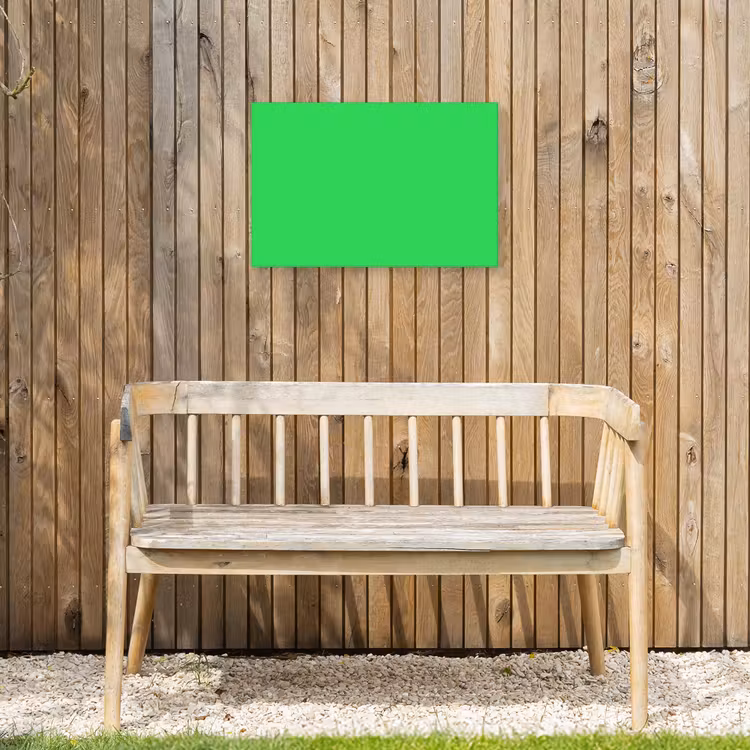 Mint - Green - Groen Tuinposter op houten frame 2 cm dik klein 845 -sfeer4