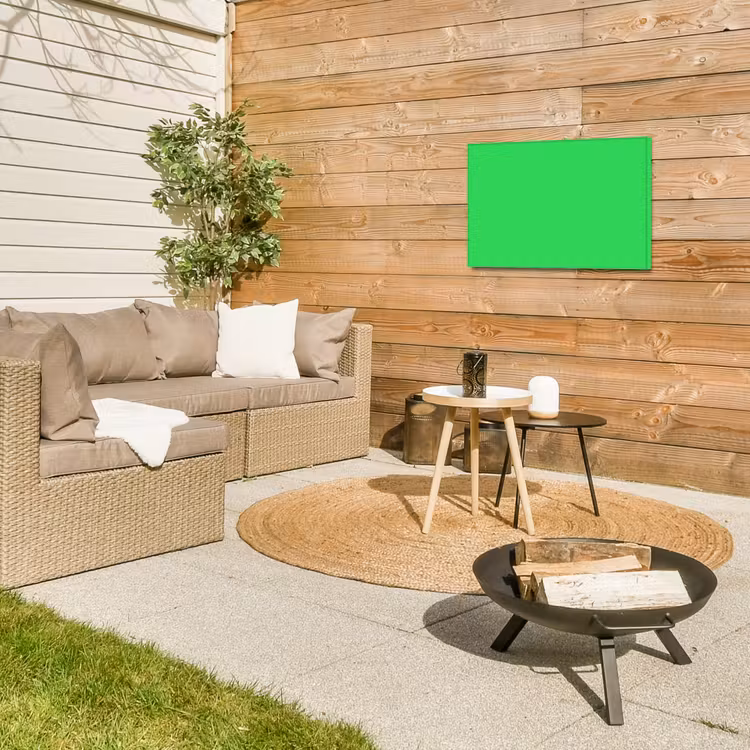 Mint - Green - Groen Tuinposter op houten frame 2 cm dik klein 845 -sfeer2