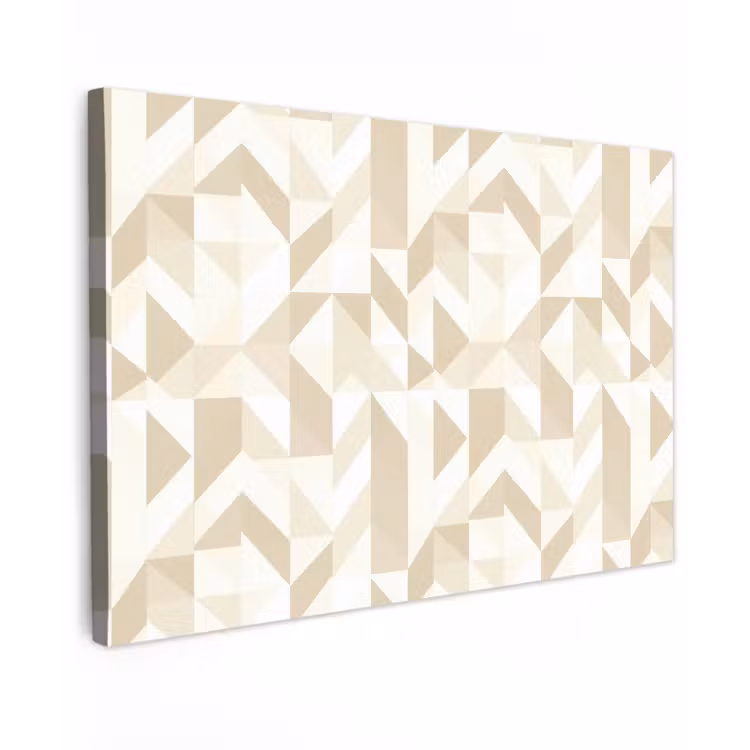 Modern - Abstract - Beige Tuinposter op houten frame 2 cm dik klein 845 -3d