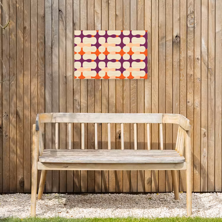 Modern - Patroon - Kleurrijk Tuinposter op houten frame 2 cm dik klein 845 -sfeer4