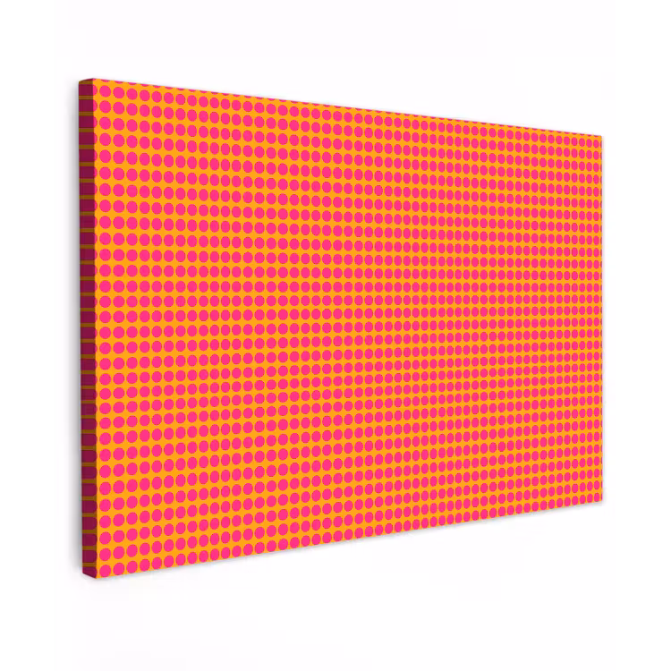 Modern - Stippen - Oranje Tuinposter op houten frame 2 cm dik klein 845 -3d
