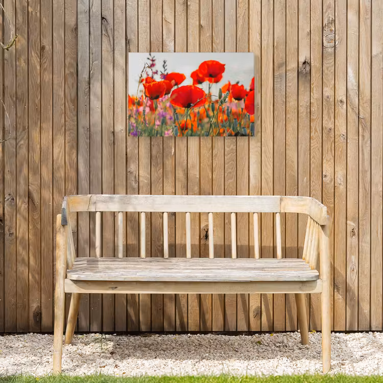 Bloeipracht van Klaprozen Tuinposter op houten frame 2 cm dik klein -sfeer4