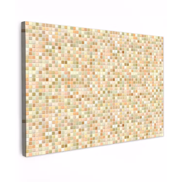 Mozaïek - Patroon - Terracotta Tuinposter op houten frame 2 cm dik klein 845 -3d