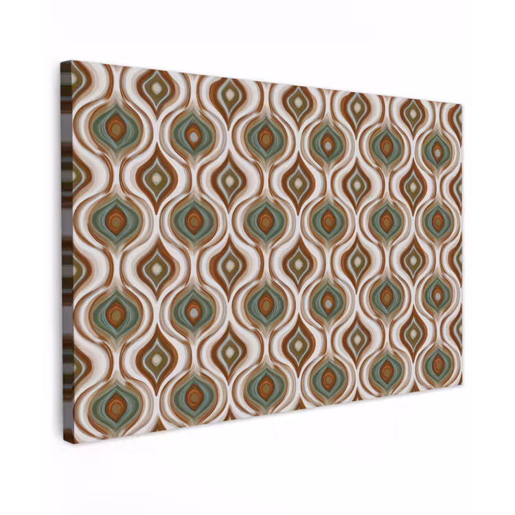 Motief - Patroon - Kleurrijk Tuinposter op houten frame 2 cm dik klein 845 -3d