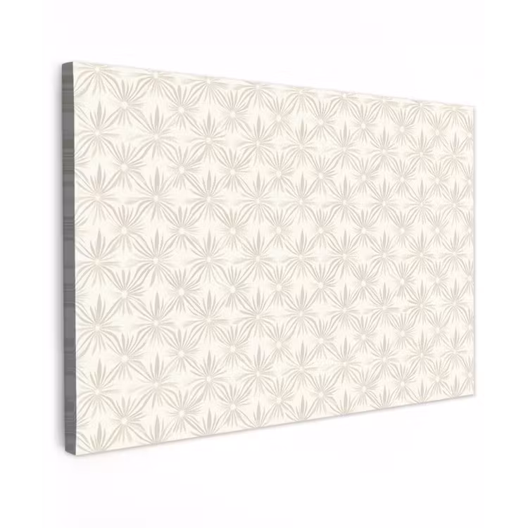 Patroon - Bloemen - Beige Tuinposter op houten frame 2 cm dik klein 845 -3d