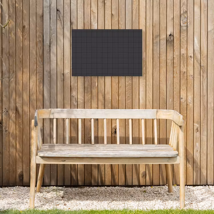 Patroon - Tegel - Antraciet Tuinposter op houten frame 2 cm dik klein 845 -sfeer4