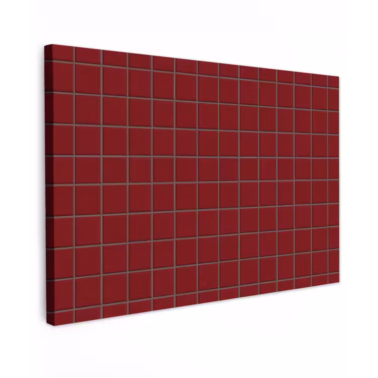 Patroon - Tegels - Burgundy Tuinposter op houten frame 2 cm dik klein 845 -3d