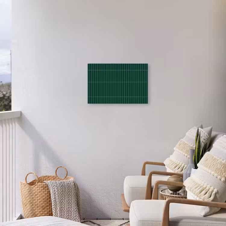 Patroon - Tegels - Donkergroen Tuinposter op houten frame 2 cm dik klein 845 -sfeer1