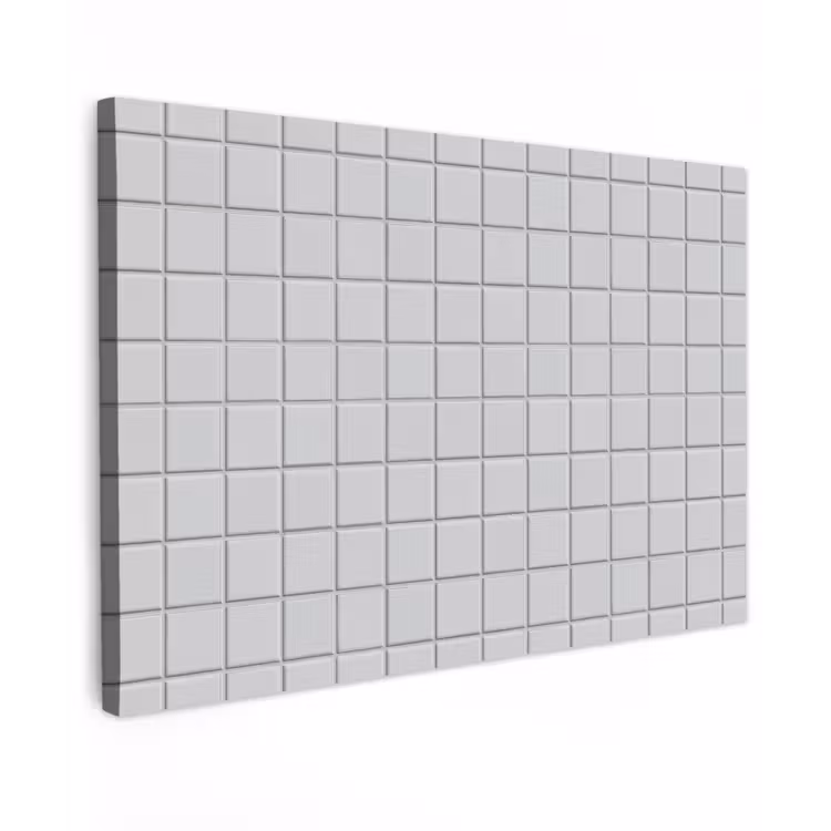 Patroon - Tegels - Licht - Grijs Tuinposter op houten frame 2 cm dik klein 845 -3d