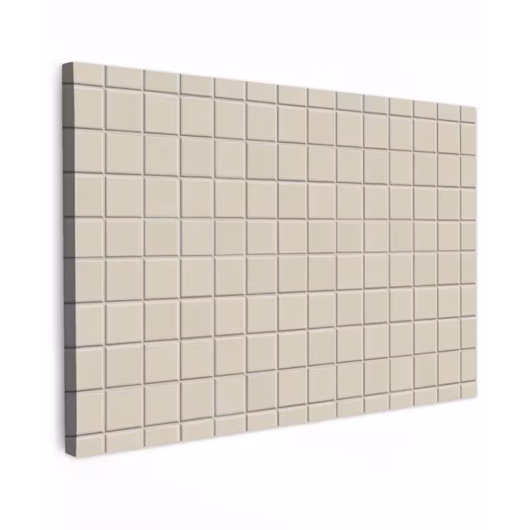Patroon - Tegels - Taupe Tuinposter op houten frame 2 cm dik klein 845 -3d