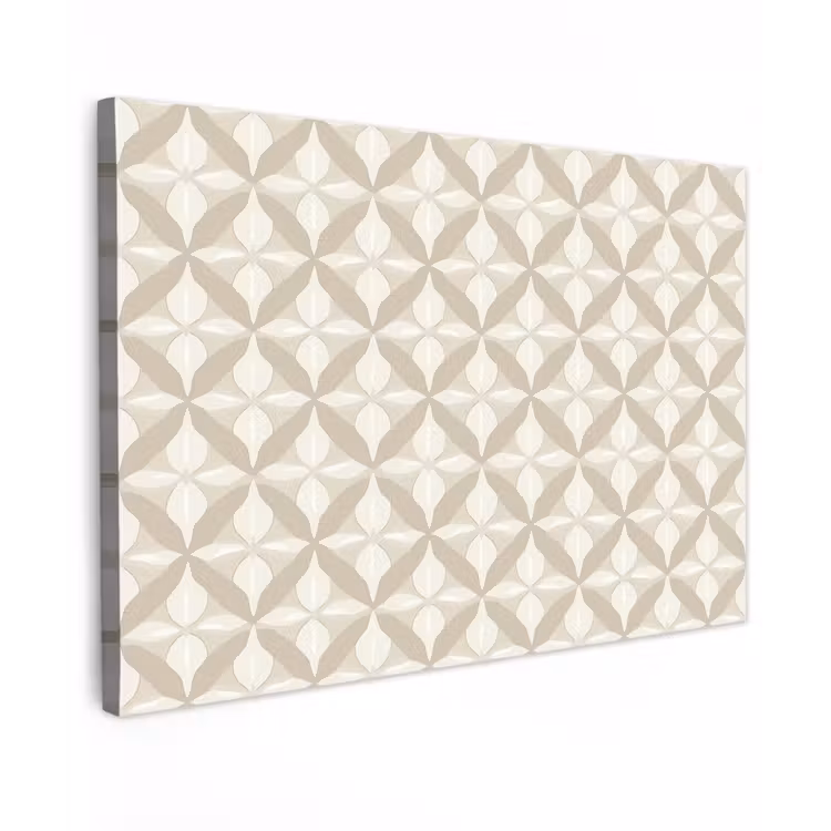 Patroon - Klassiek - Beige Tuinposter op houten frame 2 cm dik klein 845 -3d
