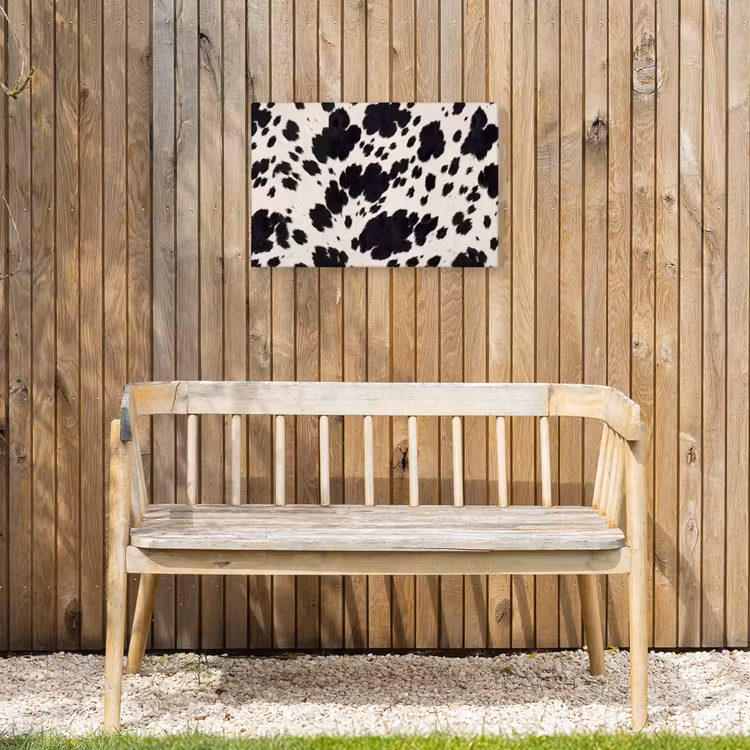 Patroon - Vacht - Zwart - Wit Tuinposter op houten frame 2 cm dik klein -sfeer4