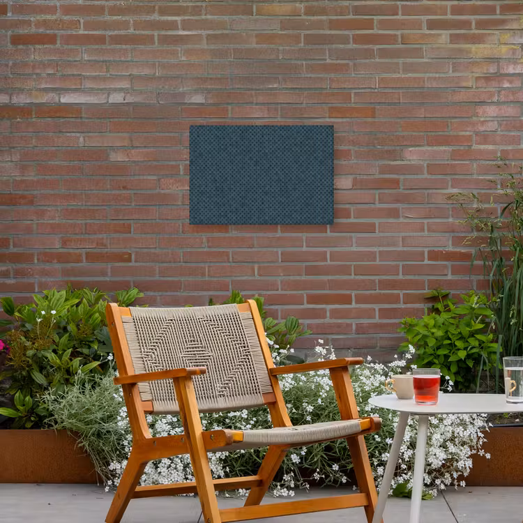 Patroon - Mozaïek - Groen Tuinposter op houten frame 2 cm dik klein 845 -sfeer3