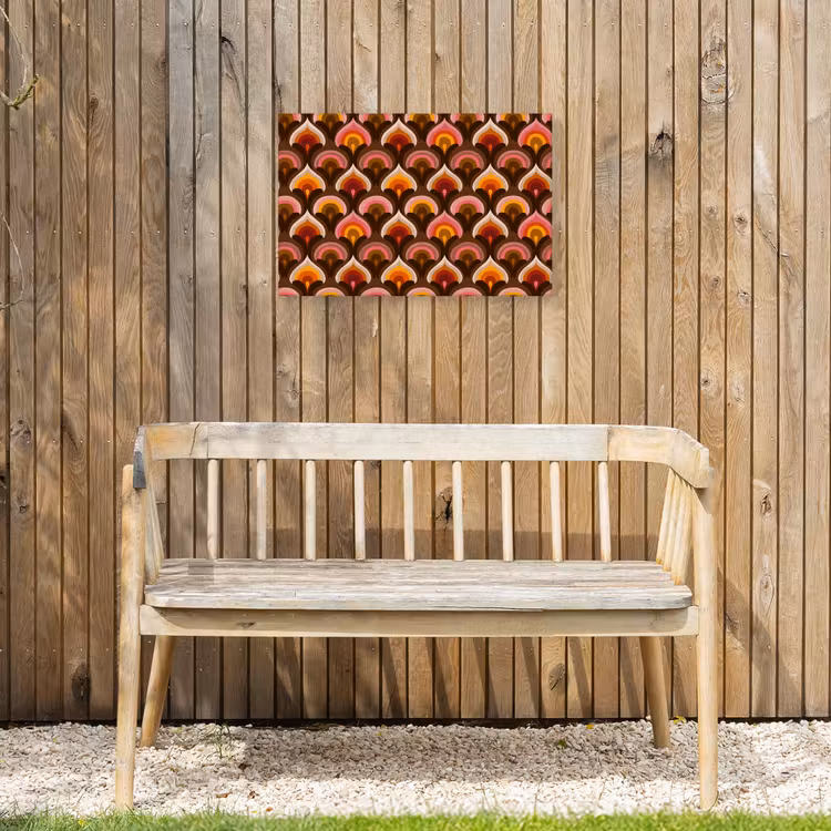 Patroon - Retro - Kleurrijk Tuinposter op houten frame 2 cm dik klein 845 -sfeer4