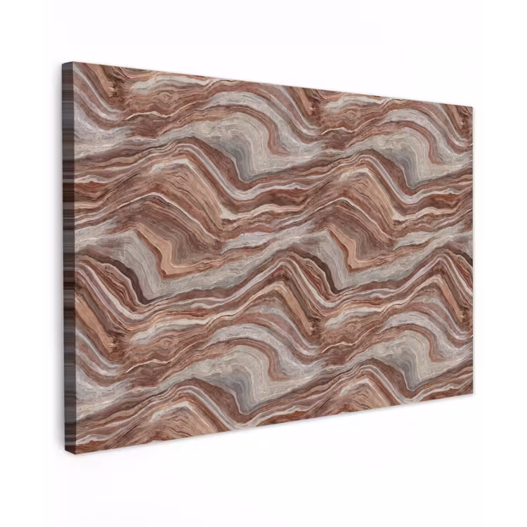 Patroon - Zandsteen - Travertijn Tuinposter op houten frame 2 cm dik klein 845 -3d