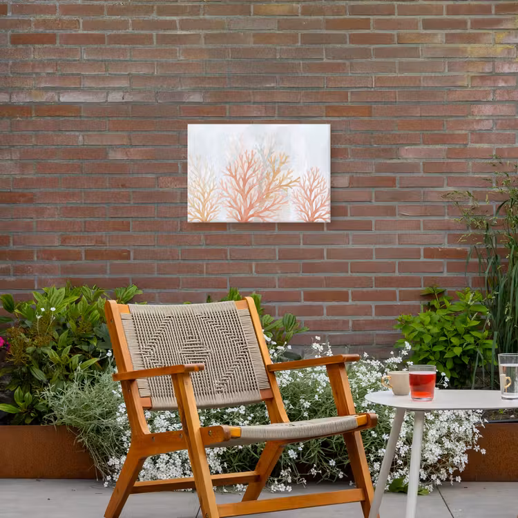 Natuur - Abstract - Aquarel - Organisch - Warm Tuinposter op houten frame 2 cm dik klein -sfeer3