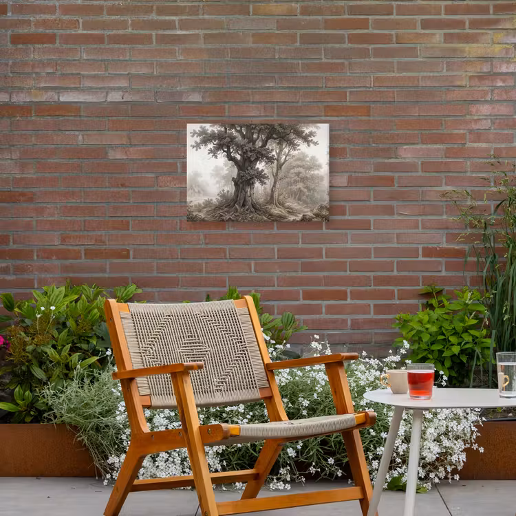 Natuur - Bos - Eik Tuinposter op houten frame 2 cm dik klein -sfeer3