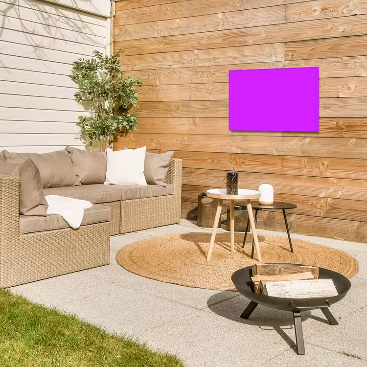 Neon - Orchid - Paars Tuinposter op houten frame 2 cm dik klein 845 -sfeer2