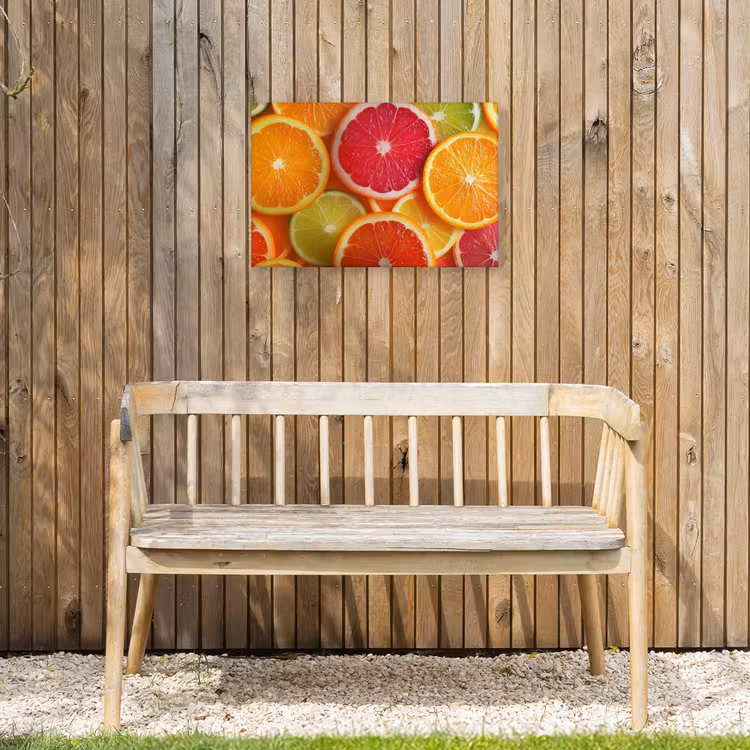 Fruit - Kleurrijk - Close up Tuinposter op houten frame 2 cm dik klein -sfeer4