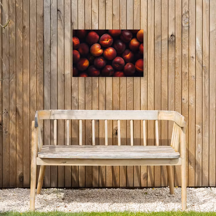 Fruit - Close up - Nectarines Tuinposter op houten frame 2 cm dik klein -sfeer4