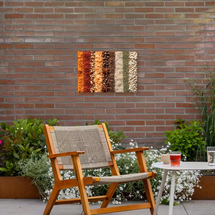 Banen - Verticaal - Kruiden - Variatie Tuinposter op houten frame 2 cm dik klein -sfeer3
