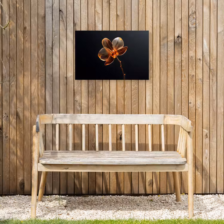 Orchidee - Doorzichtig - Bloem Tuinposter op houten frame 2 cm dik klein -sfeer4