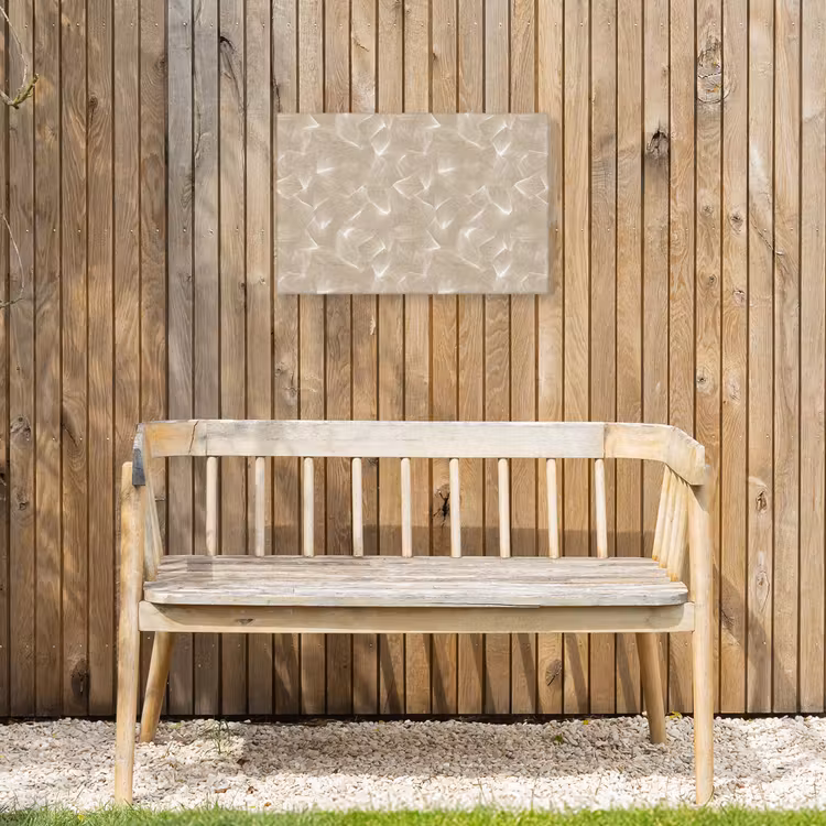 Organisch - Textuur - Beige Tuinposter op houten frame 2 cm dik klein 845 -sfeer4