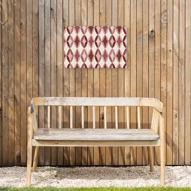 Ovaal - Textuur - Roze Tuinposter op houten frame 2 cm dik klein 845 -sfeer4