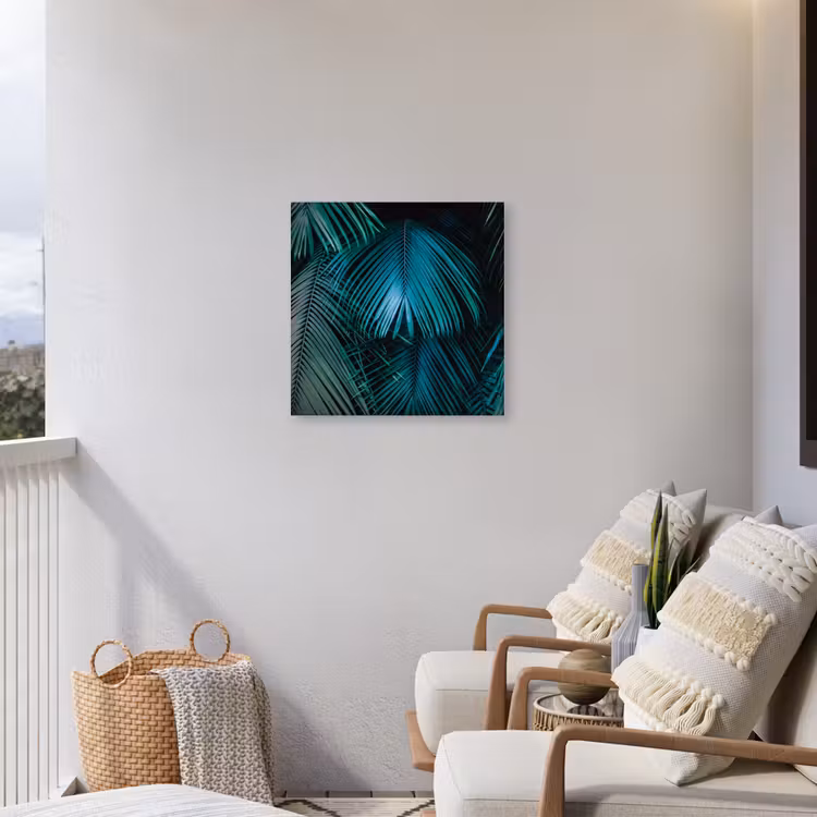 Palmblad - Tropisch - Natuur - Jungle Tuinposter op houten frame 2 cm dik klein -sfeer1
