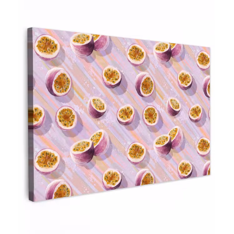 Passievrucht - Tropisch - Paars Tuinposter op houten frame 2 cm dik klein 845 -3d