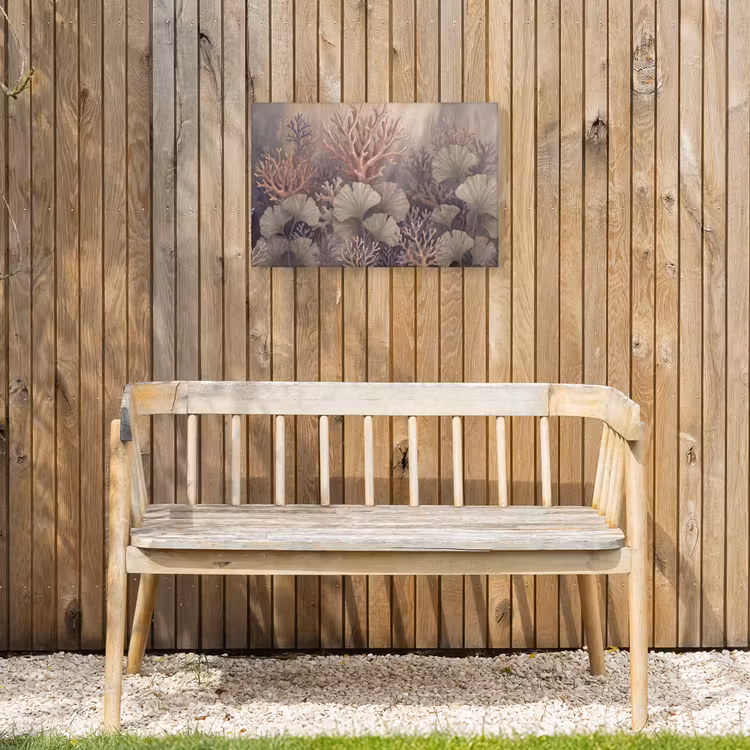Plant - Bladeren - Zee - Illustratie - Groen Tuinposter op houten frame 2 cm dik klein -sfeer4