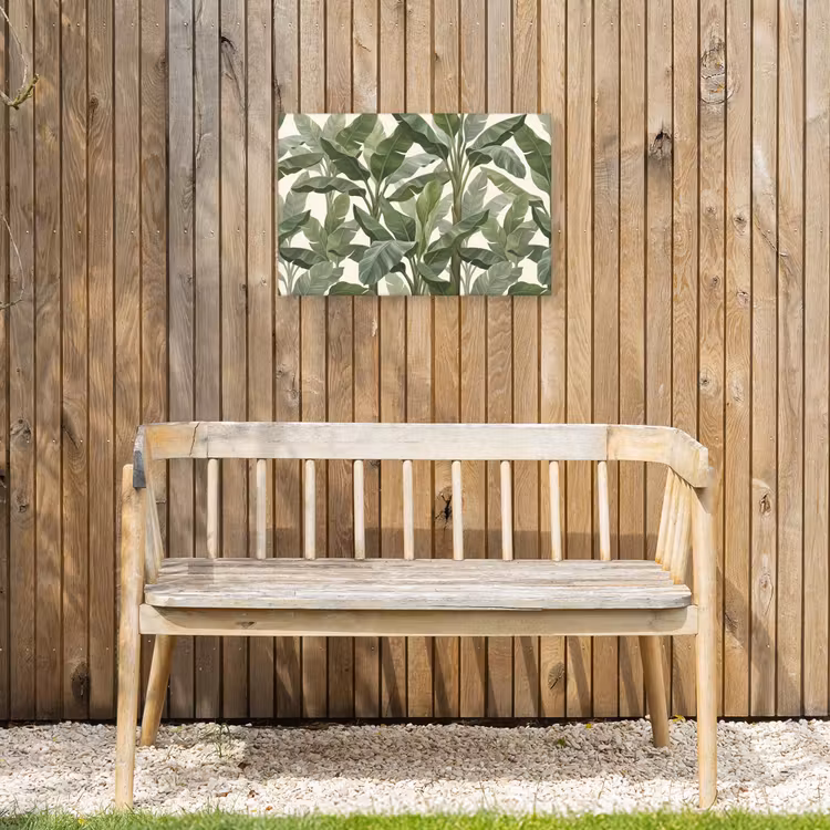 Planten - Bladeren - Tropisch - Groen Tuinposter op houten frame 2 cm dik klein -sfeer4